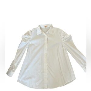 Mazik Oversized Long White Button Down Shirt